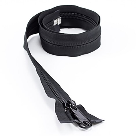 Image for YKK ZIPLON #10 Separating Coil  Zipper Non-Locking Double Pull Metal Slider #CFOR-105 DWL E 60