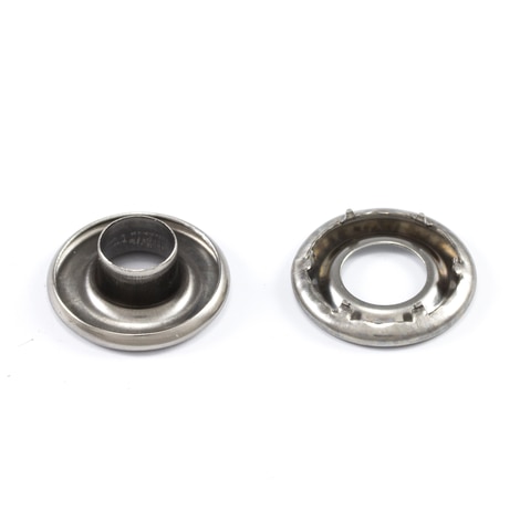 Image for DOT Rolled Rim Self-Piercing Grommet with Spur Washer #0 Stainless Steel 1/4