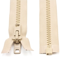 Thumbnail Image for YKK VISLON #10 Separating Zipper Automatic Lock Short Double Pull Metal Slider 120