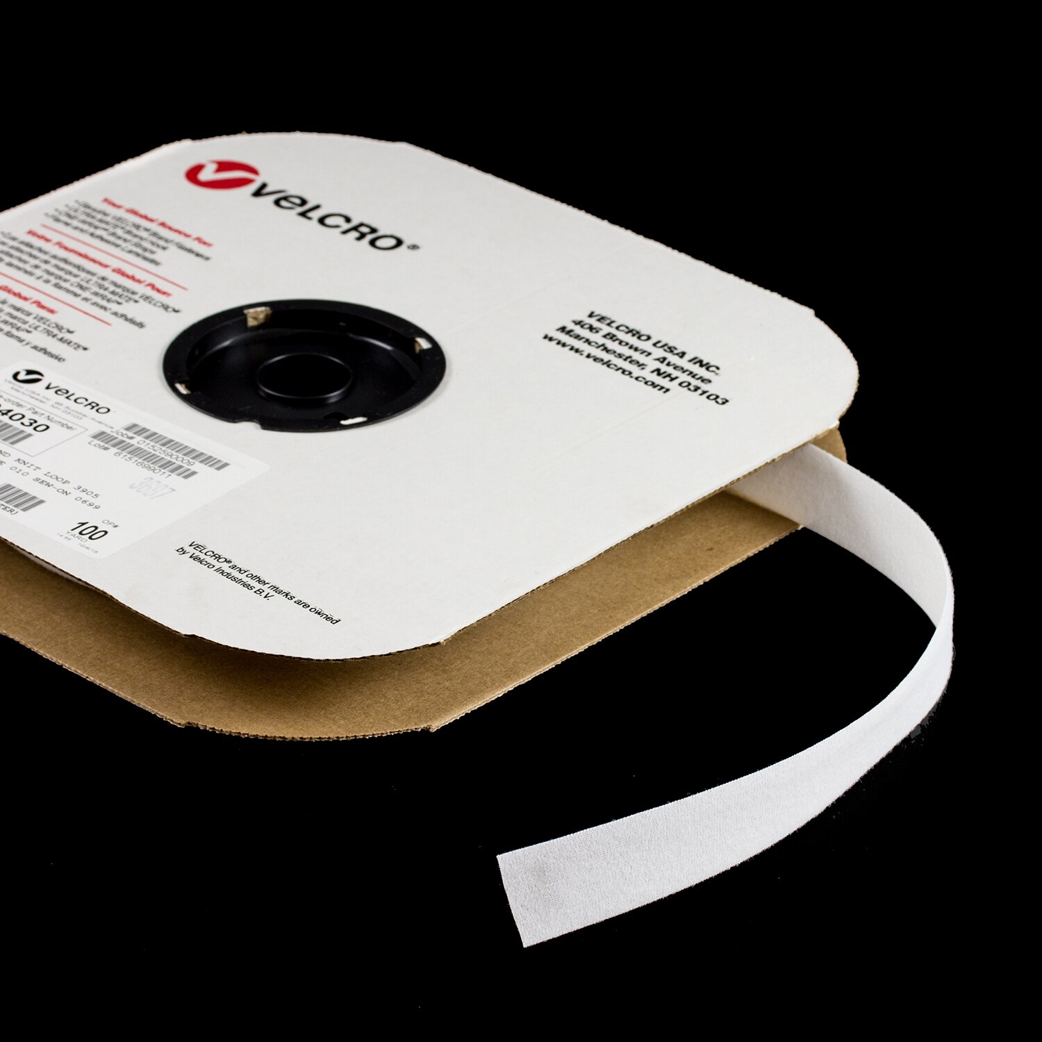 VELCRO Brand Nylon Tape Low Profile Loop #3905 Standard Backing