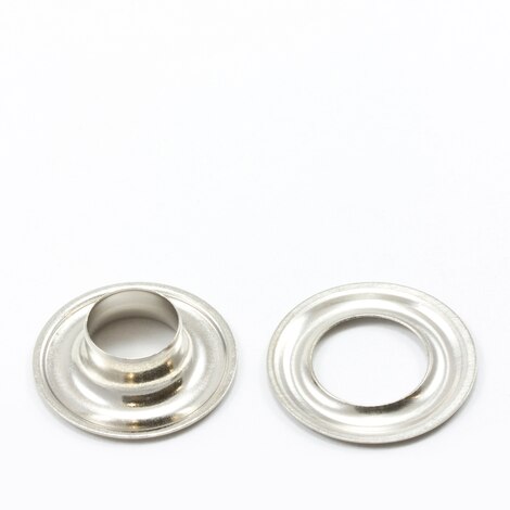 Image for Grommet with Plain Washer #2 Brass Nickel Plated 3/8