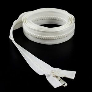 Thumbnail Image for YKK VISLON #10 Separating Zipper Automatic Lock Double Pull Plastic Slider 78" White (ED) (ALT)