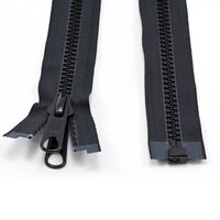 Thumbnail Image for YKK® VISLON® #8 Separating Zipper Automatic Lock Long Double Pull Metal Slider #VFUVOL-87 DXL E 24
