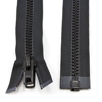Thumbnail Image for YKK® VISLON® #10 Separating Zipper Automatic Lock Short Double Pull Metal Slider #VFUVOL-107 DX E 76