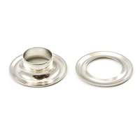 Thumbnail Image for Grommet with Plain Washer #5 Brass Nickel Plated 5/8