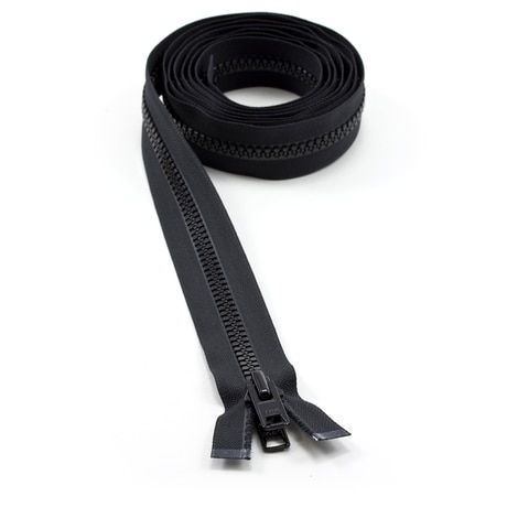 Image for YKK VISLON #10 Separating Zipper Automatic Lock Short Double Pull Metal Slider 96