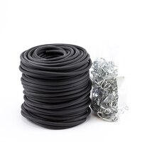 Thumbnail Image for Synthetic Rubber (EPDM) Rope #933037501 3/8" 200' Coil with 150 Double Eye Hooks