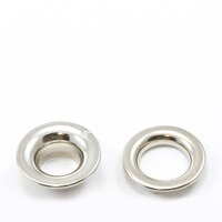 Thumbnail Image for Rolled Rim Grommet with Spur Washer #2 Brass Nickel Plated 7/16