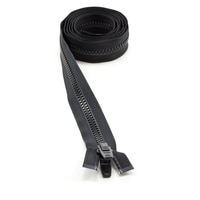 Thumbnail Image for YKK VISLON #10 Separating Zipper Automatic Lock Double Pull Plastic Slider 78" Black