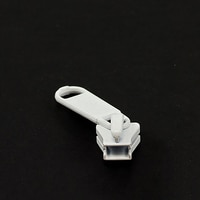 Thumbnail Image for YKK® VISLON® #5 Metal Sliders #5VSDFL Non-Locking Long Single Pull Tab White 4