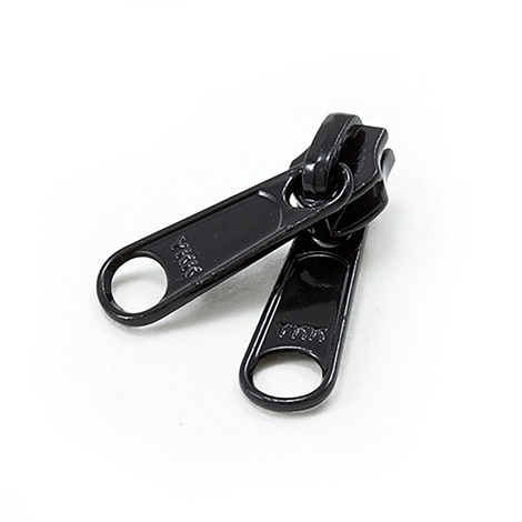 Image for YKK® ZIPLON® Metal Sliders #5CNDW3L Non-Locking Long Double Pull Tab Black