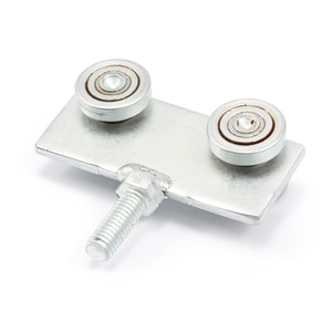 Thumbnail Image for Duratrack Trolley Four-Wheel Steel Wheels with Bumper Plate and 1" Threaded Bolt #16STS