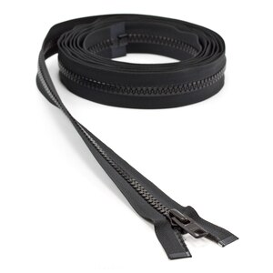 Thumbnail Image for YKK VISLON #10 Separating Zipper Automatic Lock  Single Pull Metal Slider 144" Black