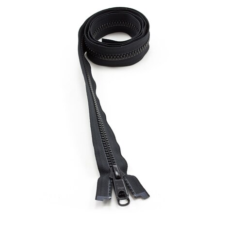 Image for YKK VISLON #8 Separating Zipper Automatic Lock Long Double Pull Metal Slider 48