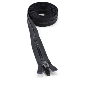 Thumbnail Image for YKK VISLON #10 Separating Zipper Automatic Lock Double Pull Plastic Slider 84" Black