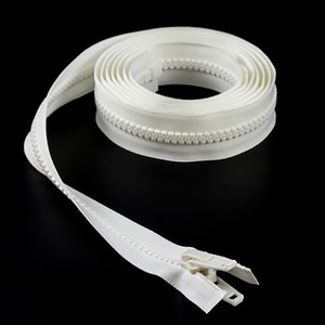 Thumbnail Image for YKK VISLON #10 Separating Zipper Automatic Lock Double Pull Plastic Slider 120" White