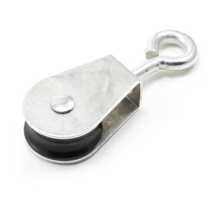 Thumbnail Image for Pulley Stamped Steel Single Swivel Eye Plastic Sheave #300 1/4" Rope