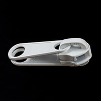 Thumbnail Image for YKK® ZIPLON® Metal Sliders #10CFDWL Non-Locking Long Double Pull Tab White 1