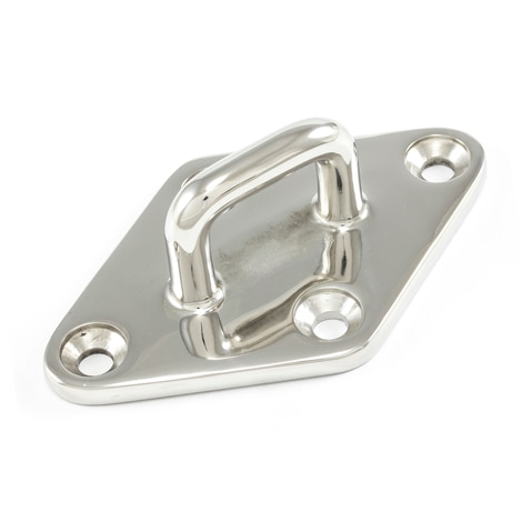 Image for SolaMesh Diamond Pad Eye Wall Plate Stainless Steel Type 316 100mm x 62mm (4
