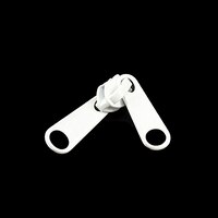 Thumbnail Image for YKK ZIPLON Metal Sliders #5CNDW3L Non-Locking Long Double Pull Tab White  (CUS) 6