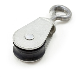 Thumbnail Image for Pulley Aluminum Single Swivel Eye Plastic Sheave #52  3/16" Rope