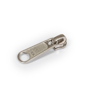 Thumbnail Image for YKK Ziplon Zipper Metal Slider #4.5CF Non-Locking Single Pull Long Tab Nickel