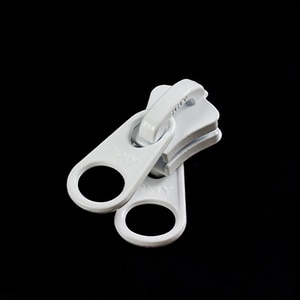 Thumbnail Image for YKK® VISLON® #10 Metal Sliders #10VFDFWW Non-Locking Short Double Pull Tab White (ED) (ALT)