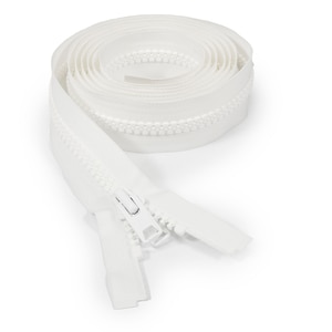 Thumbnail Image for YKK VISLON #10 Separating Zipper Automatic Lock  Double Pull Metal Slider 84" White
