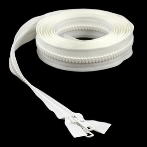 Thumbnail Image for YKK VISLON #10 Separating Zipper Automatic Lock  Double Pull Metal Slider 144" White