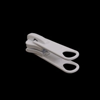 Thumbnail Image for YKK® VISLON® #8 Metal Sliders #8VFDXL AutoLok Long Double Pull Tab White 1
