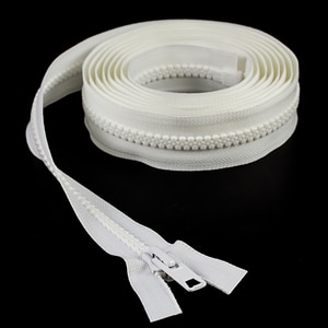 Thumbnail Image for YKK VISLON #10 Separating Zipper Automatic Lock  Single Pull Metal Slider 144" White