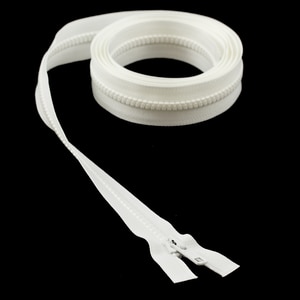 Thumbnail Image for YKK VISLON #5 Separating Zipper Automatic Lock  Single Pull Metal Slider 72" White
