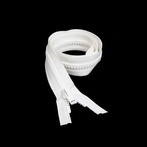 Thumbnail Image for YKK VISLON #10 Separating Zipper Automatic Lock  Single Pull Plastic Slider 24" White