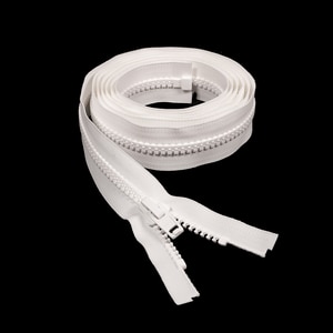 Thumbnail Image for YKK VISLON #10 Separating Zipper Automatic Lock  Single Pull Plastic Slider 96" White (ED) (ALT)