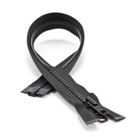 Thumbnail Image for YKK VISLON #10 Separating Zipper Automatic Lock Short Double Pull Metal Slider 20" Black