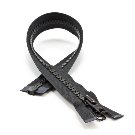 Image for YKK® VISLON® #10 Separating Zipper Automatic Lock Short Double Pull Metal Slider #VFUVOL-107 DX E 20