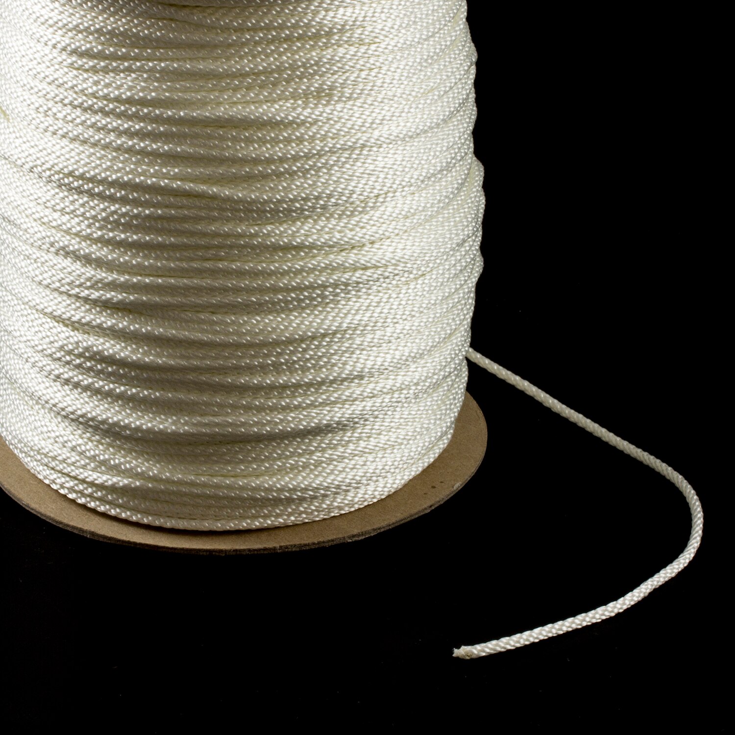 Solid Braided Nylon Cord #4 1/8 x 1000' White
