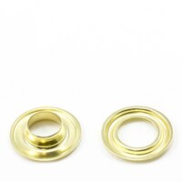 Thumbnail Image for Self-Piercing Grommet with Plain Washer #3 Brass 7/16