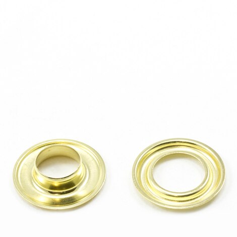 Image for Self-Piercing Grommet with Plain Washer #3 Brass 7/16