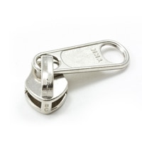 Thumbnail Image for YKK® ZIPLON® Metal Sliders #8CNDFL Non-Locking Long Single Pull Tab Nickel Plated 1