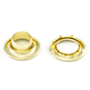 Thumbnail Image for DOT Rolled Rim Grommet with Spur Washer #4 Brass 9/16" 25-gr