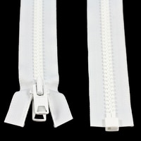 Thumbnail Image for YKK VISLON #10 Separating Zipper Automatic Lock Short Double Pull Metal Slider 144