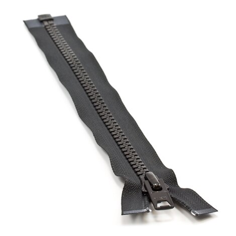 Image for YKK® VISLON® #10 Separating Zipper Automatic Lock Short Single Pull Metal Slider #VFUVOL-106 DA E 12