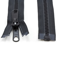 Thumbnail Image for YKK® VISLON® #8 Separating Zipper Automatic Lock Long Double Pull Metal Slider #VFUVOL-87 DXL E 60