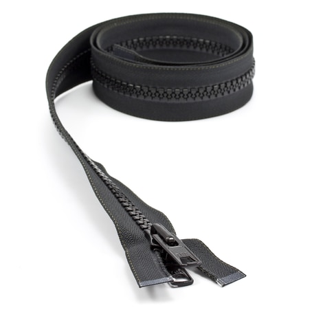 Image for YKK VISLON #10 Separating Zipper Automatic Lock Short Double Pull Metal Slider 46