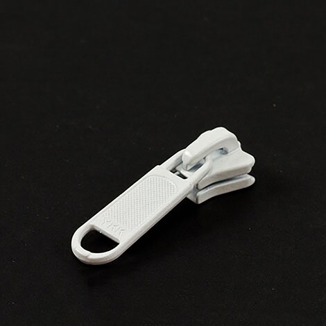 Image for YKK® VISLON® #5 Metal Sliders #5VSDFL Non-Locking Long Single Pull Tab White