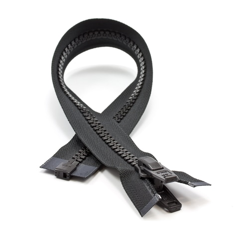 Image for YKK VISLON #10 Separating Zipper Automatic Lock Double Pull Plastic Slider 18