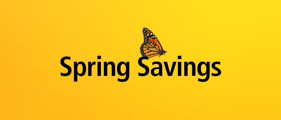Trivantage Spring Savings image featuring butterfly