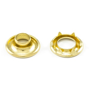 Thumbnail Image for DOT Rolled Rim Grommet with Spur Washer #0 Brass 9/32" 25-gr