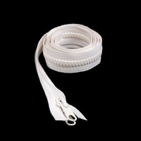 Thumbnail Image for Sunbrella SUNZIP III #10 Separating Zipper Automatic Lock Double Pull Metal Slider  60" White